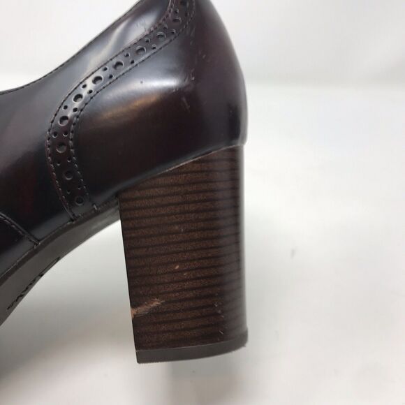 Clarks Artisan Ciera Brine Size 9.5 M Victorian Burgundy Oxford Heel Booties - Picture 9 of 13